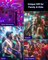 2-Pack Sound Activated Party Lights with Remote Control, Disco Ball Light, DJ Strobe Lamp for Home Room Dance Party Supplies White Elephant Gifts Birthday Christmas Halloween Party Decorations